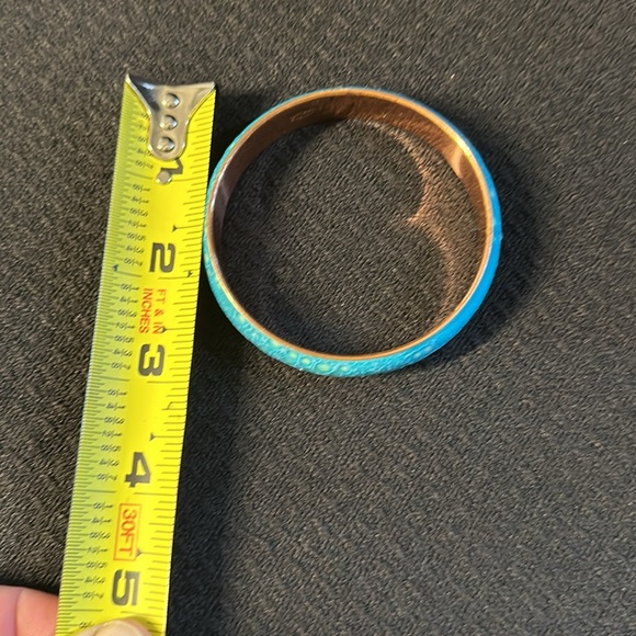 1960’s Vintage Matisse Renoir Copper turquoise enamel bangle bracelet - Picture 4 of 5